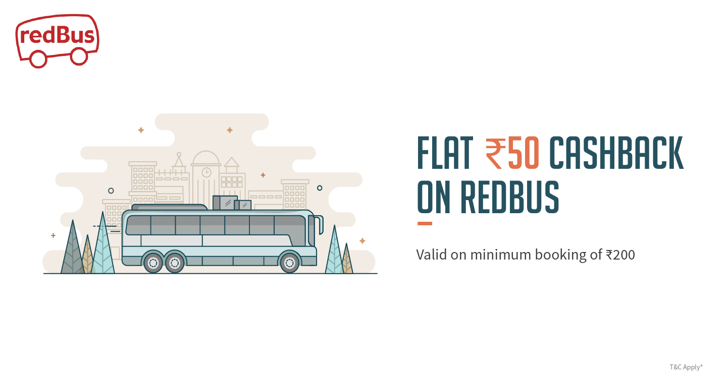 Redbus Freecharge Offer - Get Rs.50 Cashback on Bus Tickets
