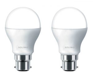 Amazon - Buy Solimo Base 9-Watt LED Bulb (Pack of 2, Cool Day Light) in Rs.189