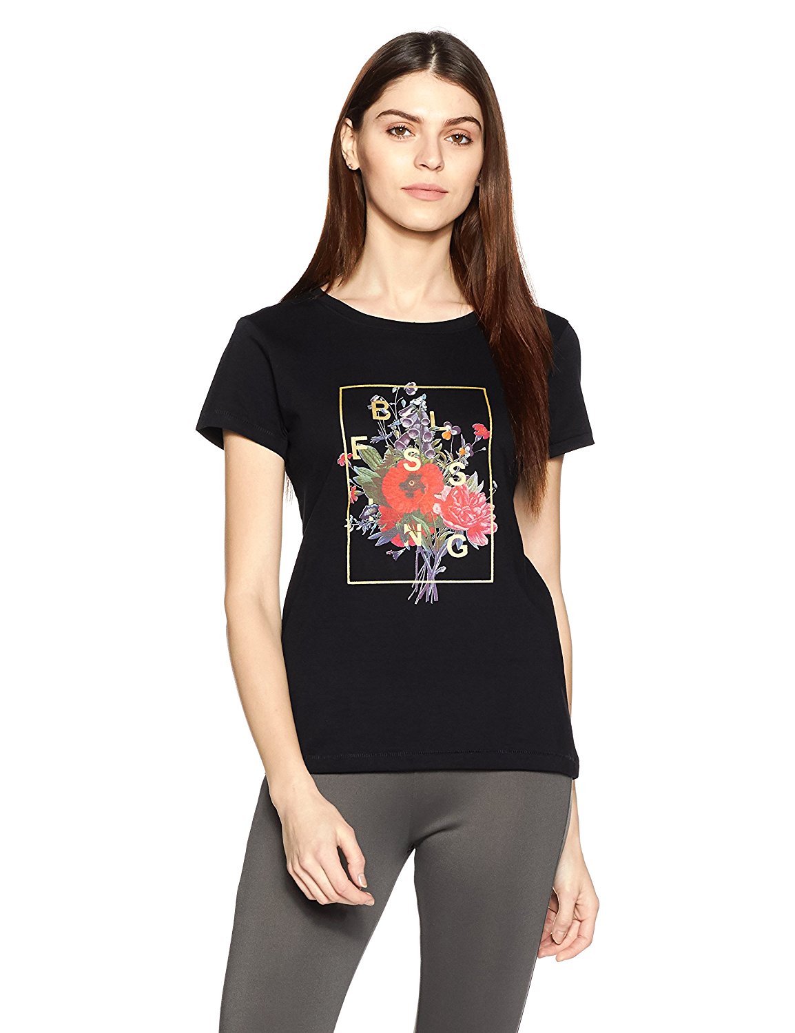 Amazon - Buy Symbol Women's Graphic Print Round Neck Cotton T-shirt in just Rs.149