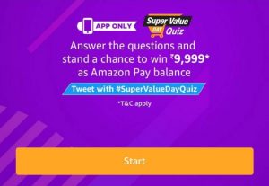 (All Answers)Amazon Super Value Day Quiz Answers