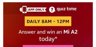 Amazon Mi A2 Quiz - Answer & Win Mi A2