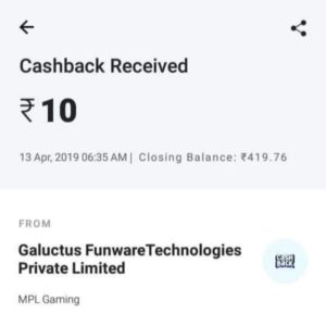 (Proof) MPL App - Earn Free Rs.1500 PayTM Cash By Refer & Earn