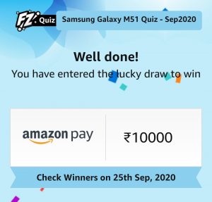 Amazon Samsung Galaxy M51 Quiz