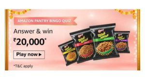 Amazon Pantry Bingo Quiz Answers – Win ₹20000 Amazon Pay