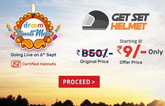 Droom.in Flash Sale - Get helmet In just ₹9
