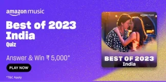 Amazon Best of 2023 Music Quiz Answers: Win ₹5000 Amazon Pay Balance