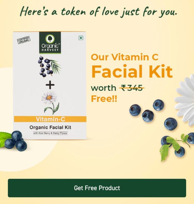 The Organic Harvest Vitamin C ‘Home Facial Kit’ worth ₹345 For FREE